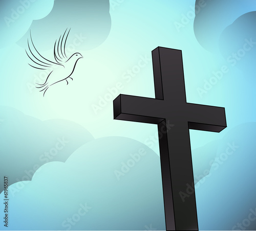 easter resurrection with dove