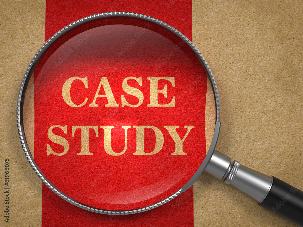 Naklejka premium Case Study - Magnifying Glass Concept.