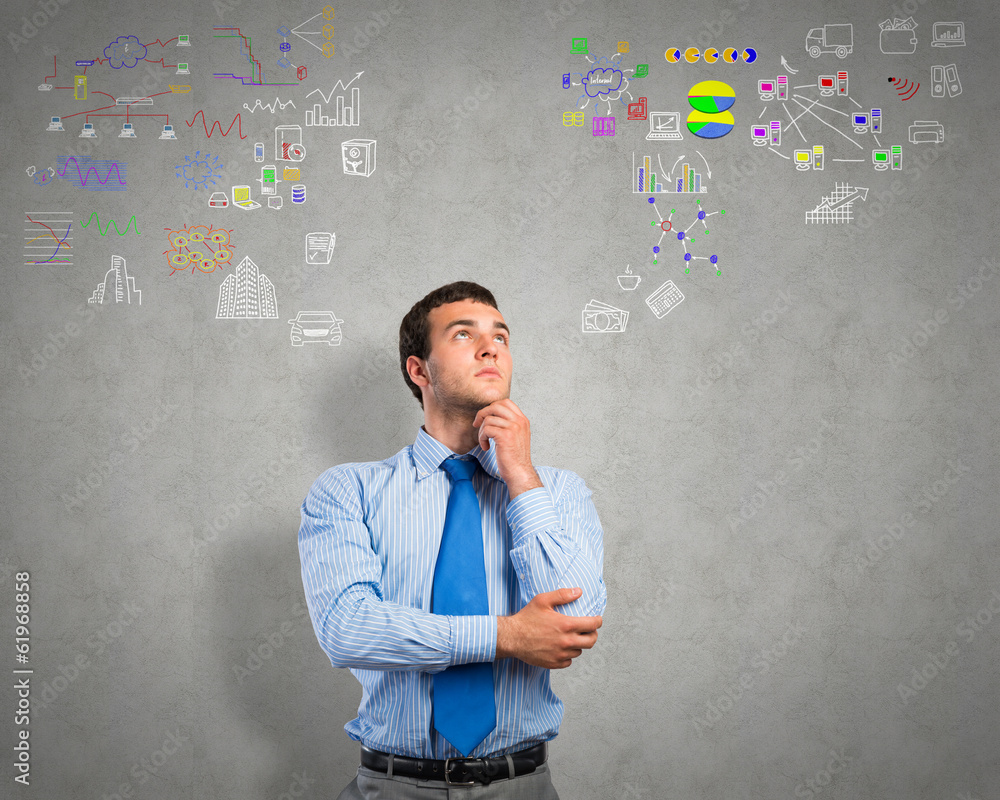 thinking business man