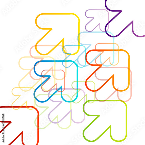 Background with colorful arrows pointing diagonally
