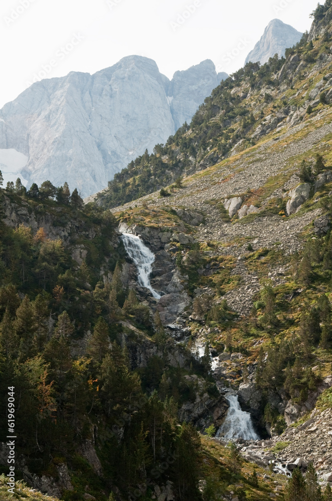Esplumouse waterfall, Pont d`Espagne, Pyrenees (France)