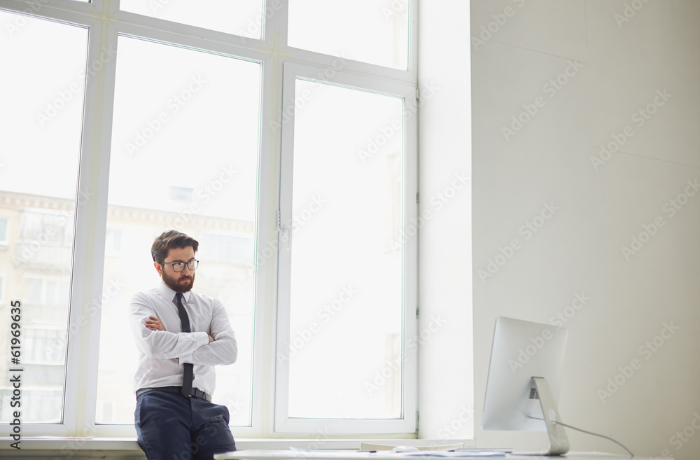 Serious office worker Serious office worker