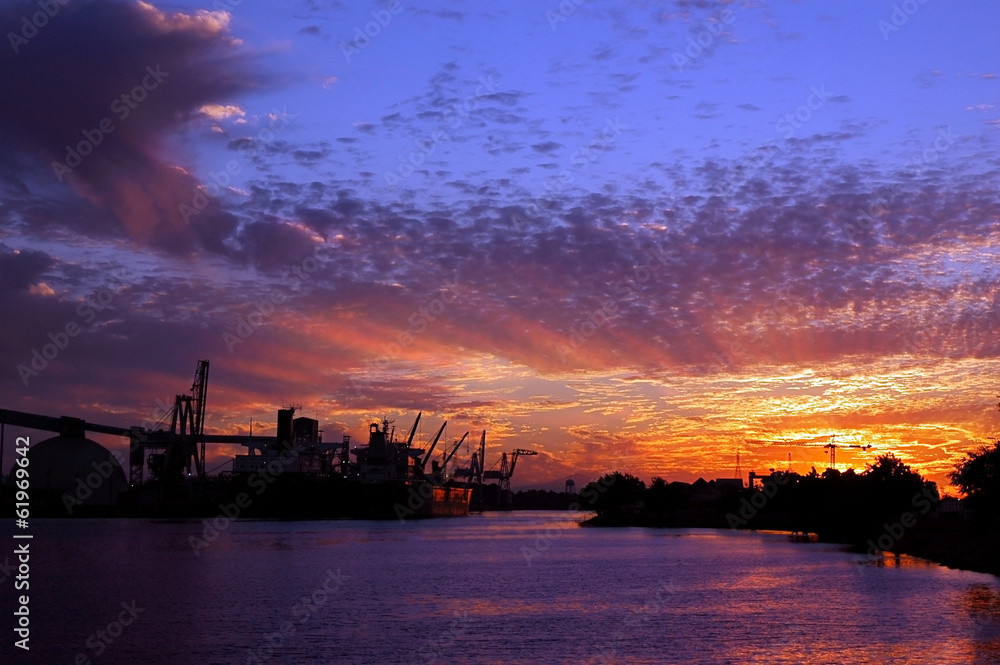 Port of Stockton at Sunset