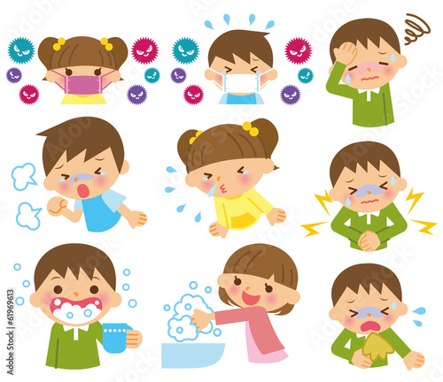 子供　風邪　病気　セット