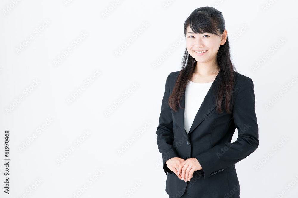 young asian businesswoman on white background young asian businesswoman on white background