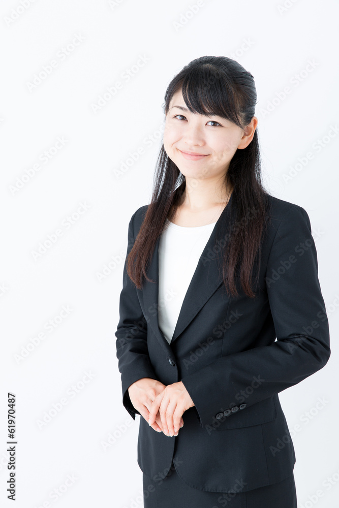 young asian businesswoman on white background young asian businesswoman on white background