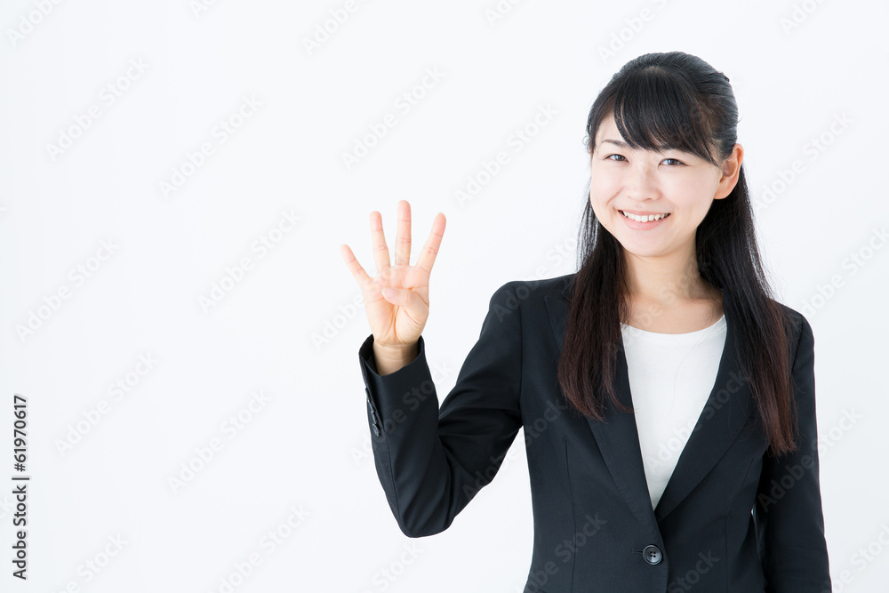 young asian businesswoman counting young asian businesswoman counting