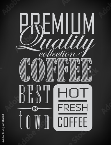 set of coffee labels