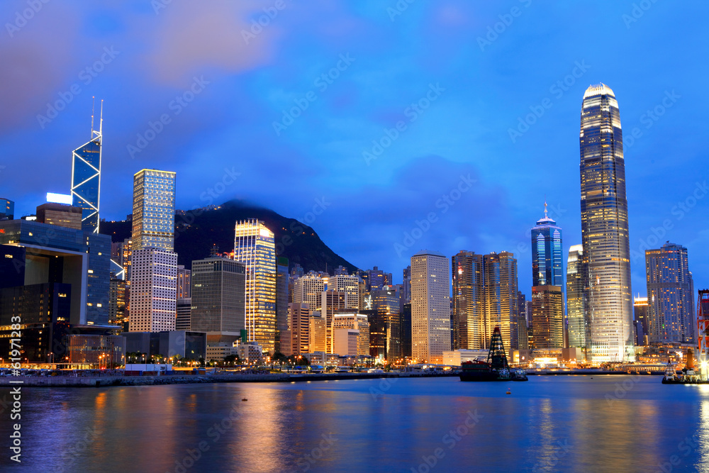 Obraz premium Hong Kong sunset