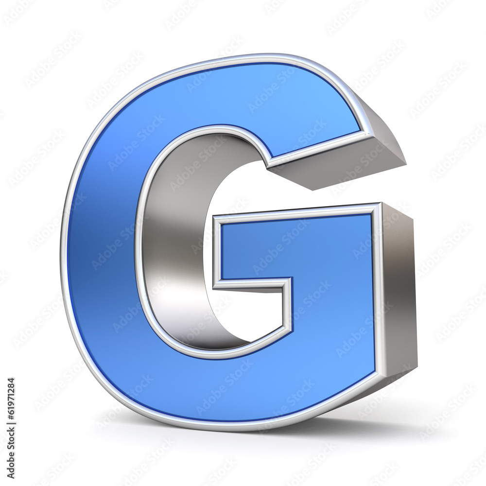Blue metal alphabet collection - letter G Blue metal alphabet collection - letter G