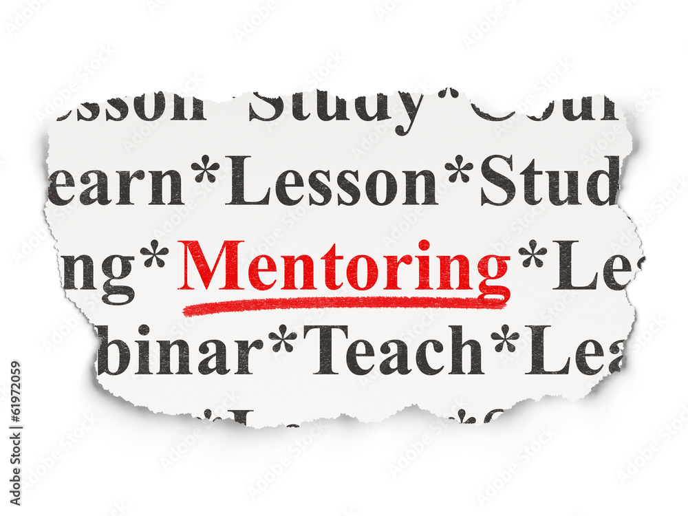 Education concept: Mentoring on Paper background