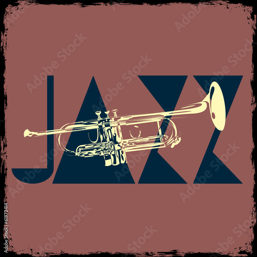 Trumpet - musical vector background