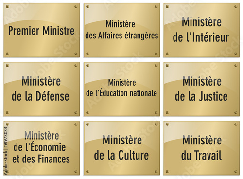 PLAQUES-MINISTERE Régalien