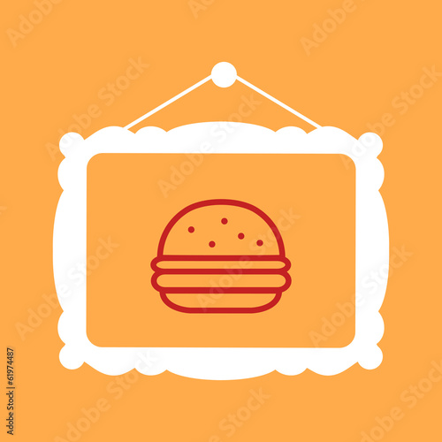 frame with a burger