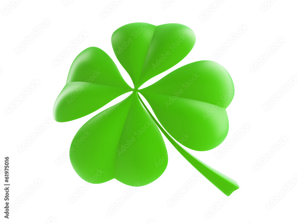 Four Leaf Clover on a white background