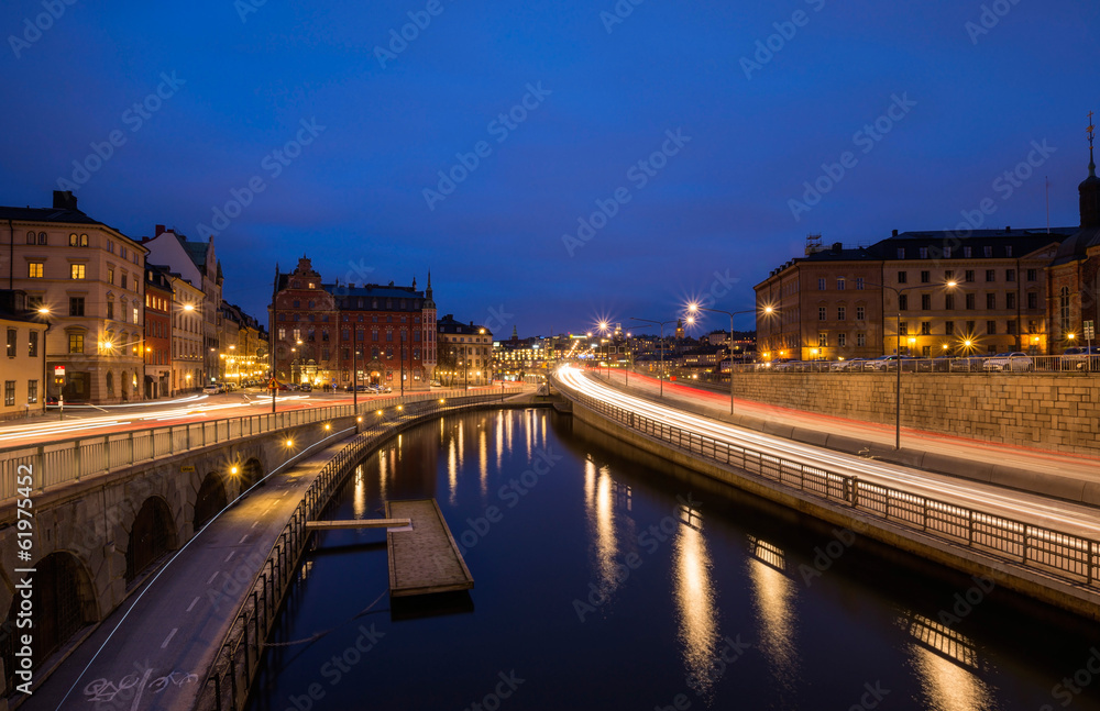 Stockholm's Old Town (Gamla Stan) at Twilight, Sweden Stockholm's Old Town (Gamla Stan) at Twilight, Sweden