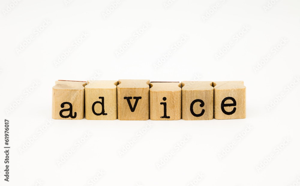 advice wording isolate on white background advice wording isolate on white background