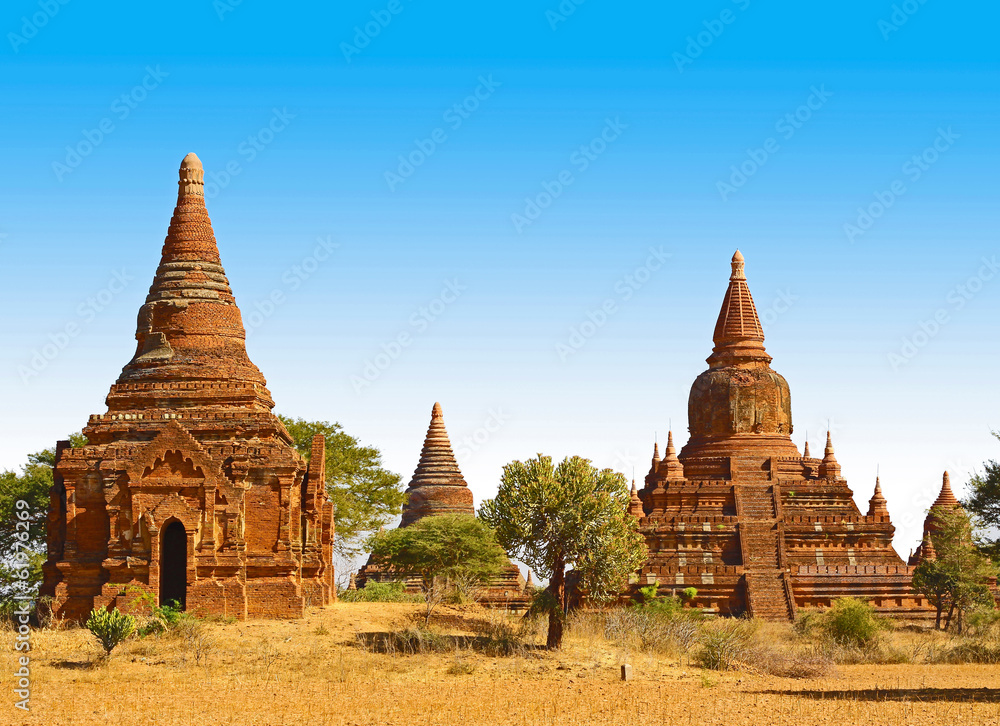Temples in Bagan, Myanmar (Burma). Temples in Bagan, Myanmar (Burma).