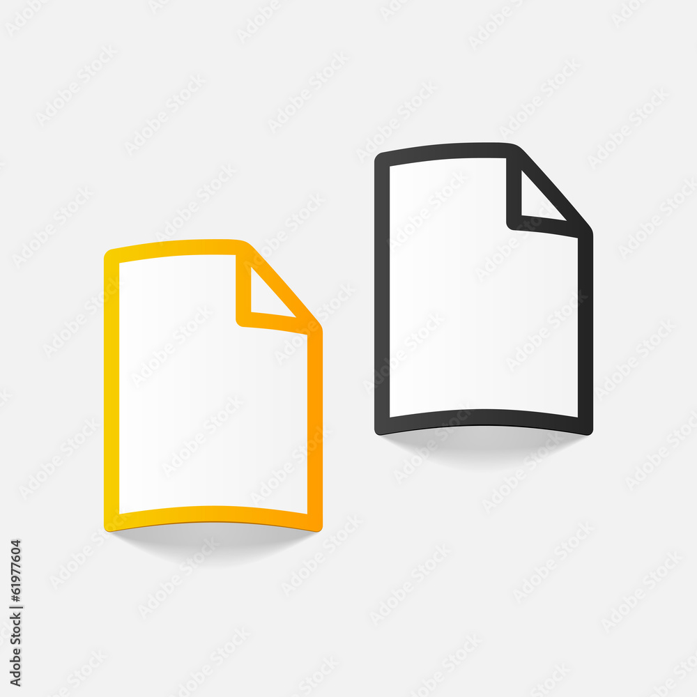 realistic design element: paper, a4 realistic design element: paper, a4