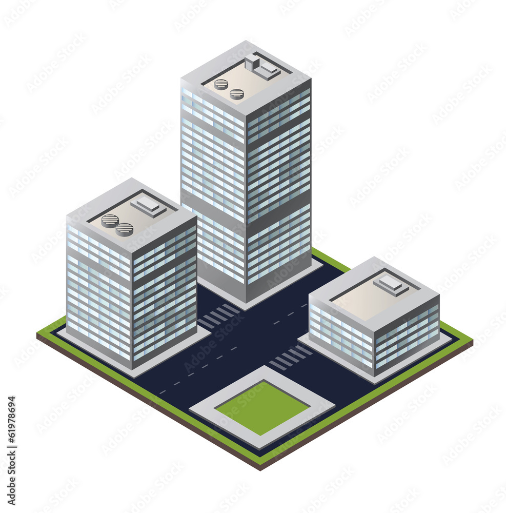3D city block 3D city block