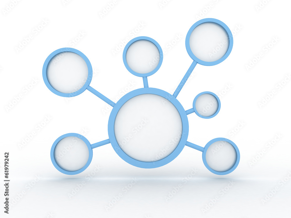 3d presentation template with six options 3d presentation template with six options