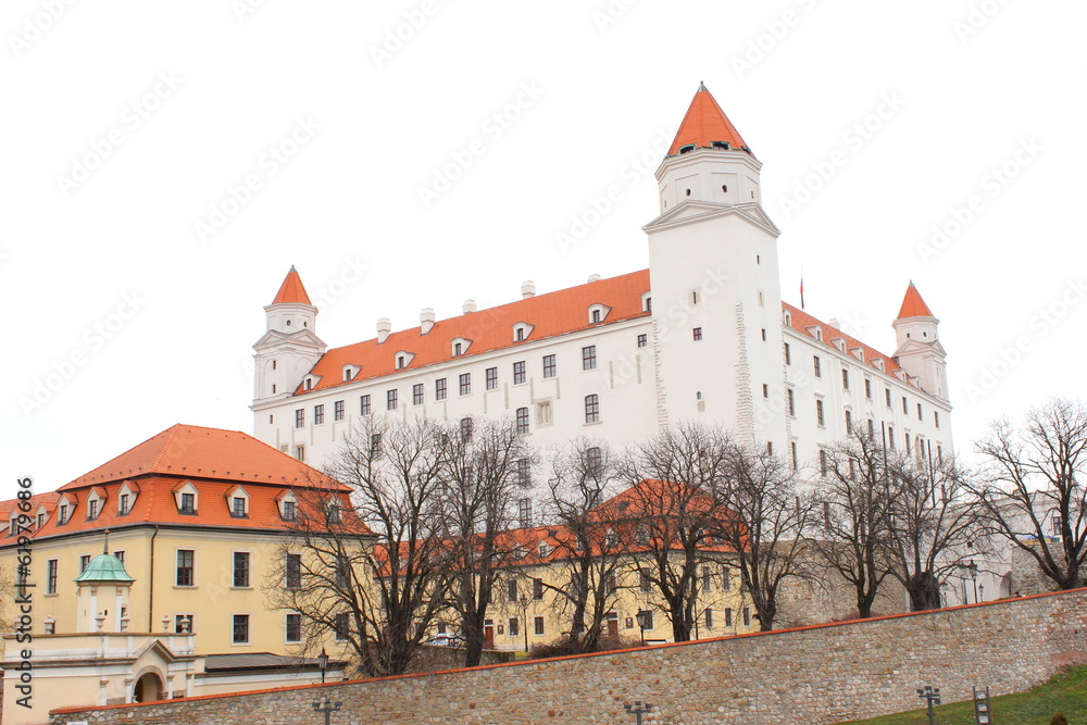 Ansicht von der Burg Bratislava in der Slowakei