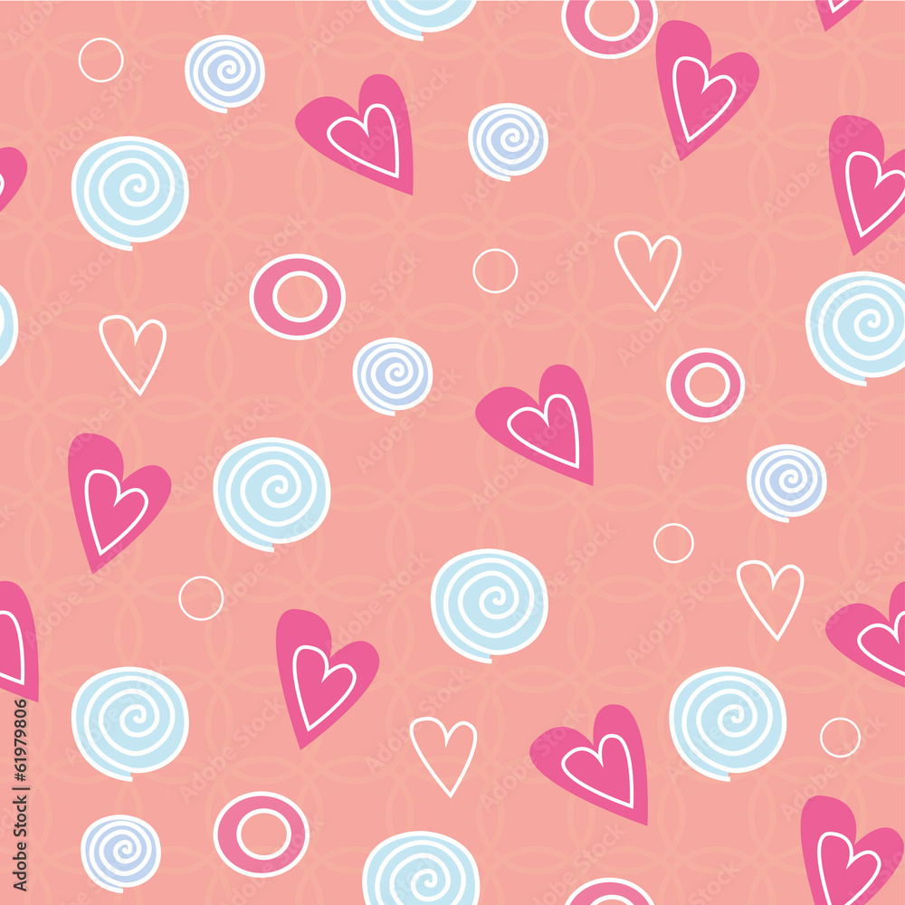 romantic pattern with love
