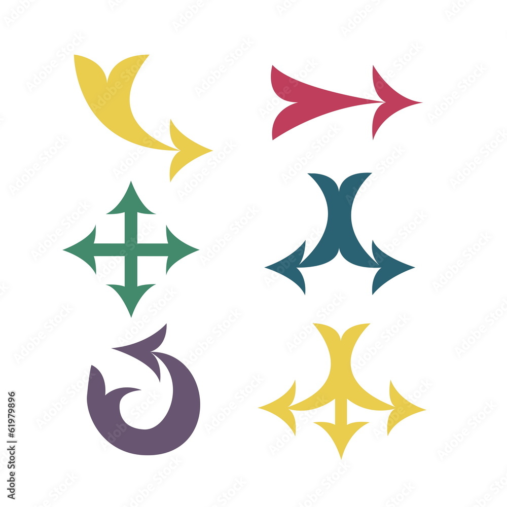 Set of pointer icons. Vector elements for design Set of pointer icons. Vector elements for design