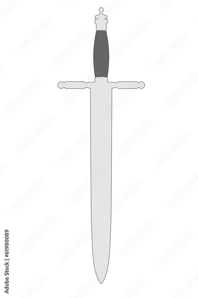 cartoon image of old sword