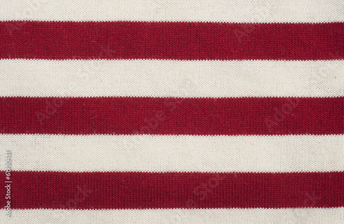 Red and white striped fabric texture