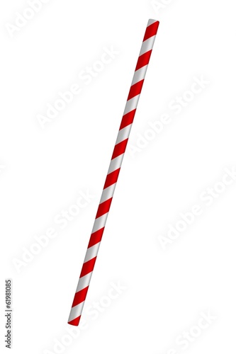 realistic 3d render of drinking straw