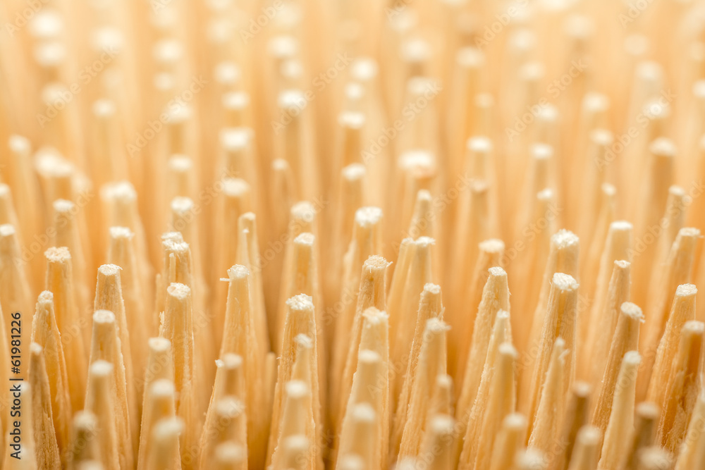 Fototapeta premium Toothpicks Close Up Details View
