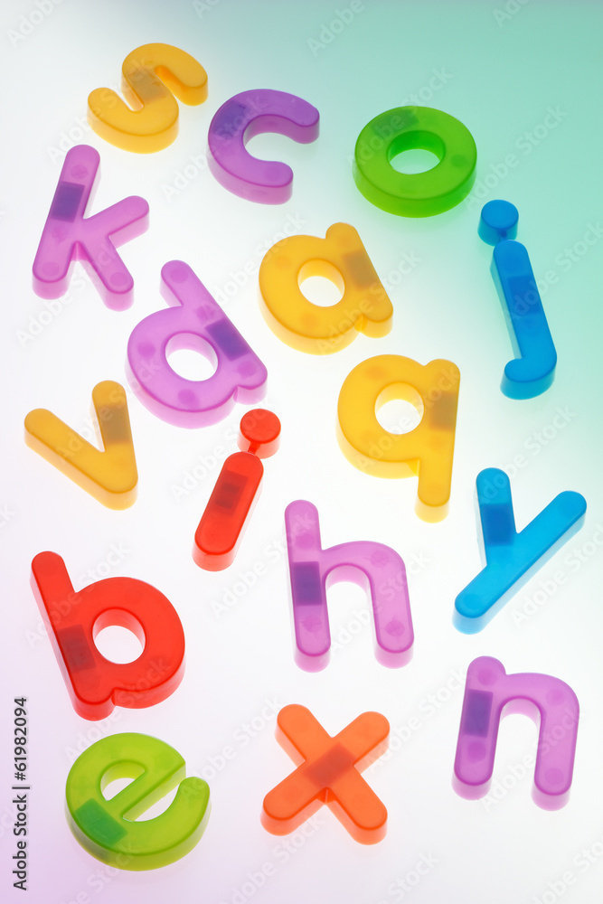 Scattered Fridge Magnets. Letters Scattered Fridge Magnets. Letters