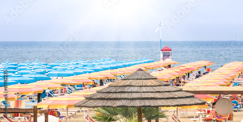 Rimini Beach Italy - Panoramic summer overview photo