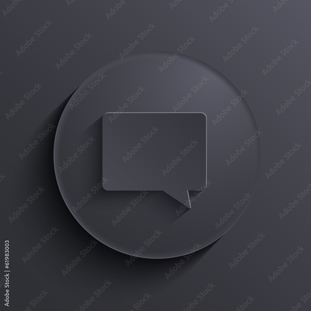 Fototapeta premium Vector modern dark circle icon. Eps10