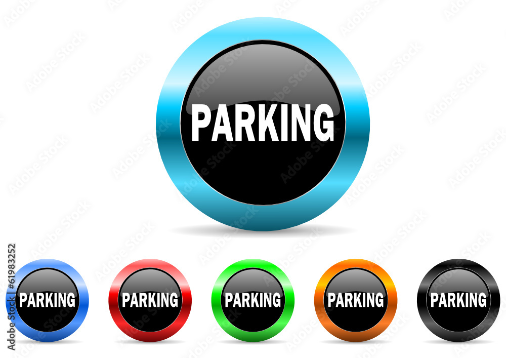 parking icon vector set parking icon vector set