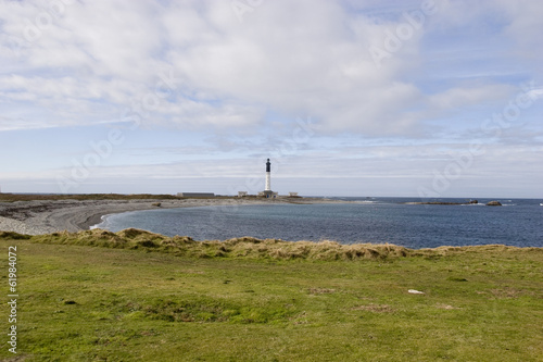 view of the island " ile de sein " in brittany, france.