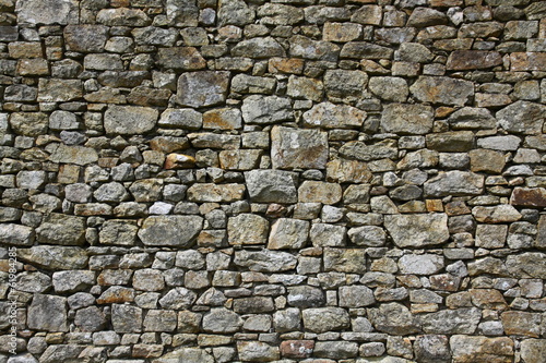 part of a stone wall with lot of rocks  made for texture