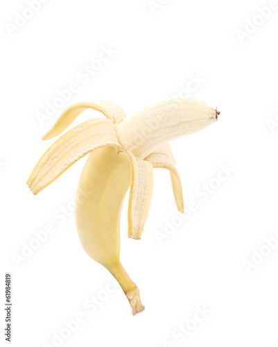 Close up of open banana.