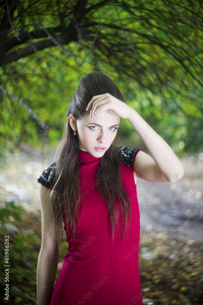 Summer beauty girl portrait