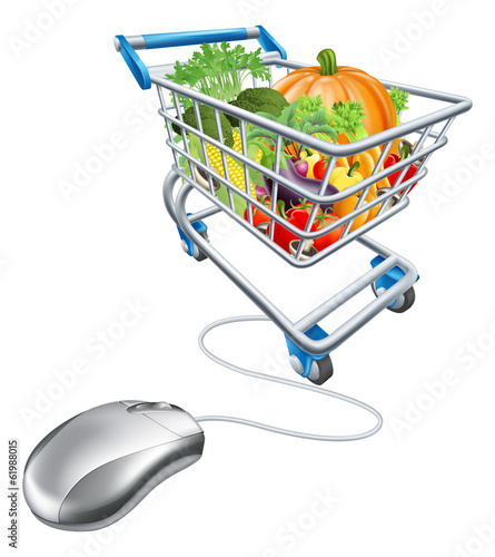 Online grocery shopping concept
