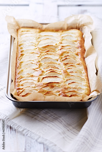 Photography Homemade Fat-Free Apple Cake