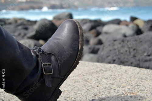 Boots and sea photo
