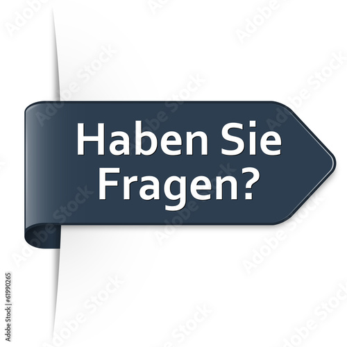 Haben Sie Fragen? - Dunkelblauer Sticker Pfeil