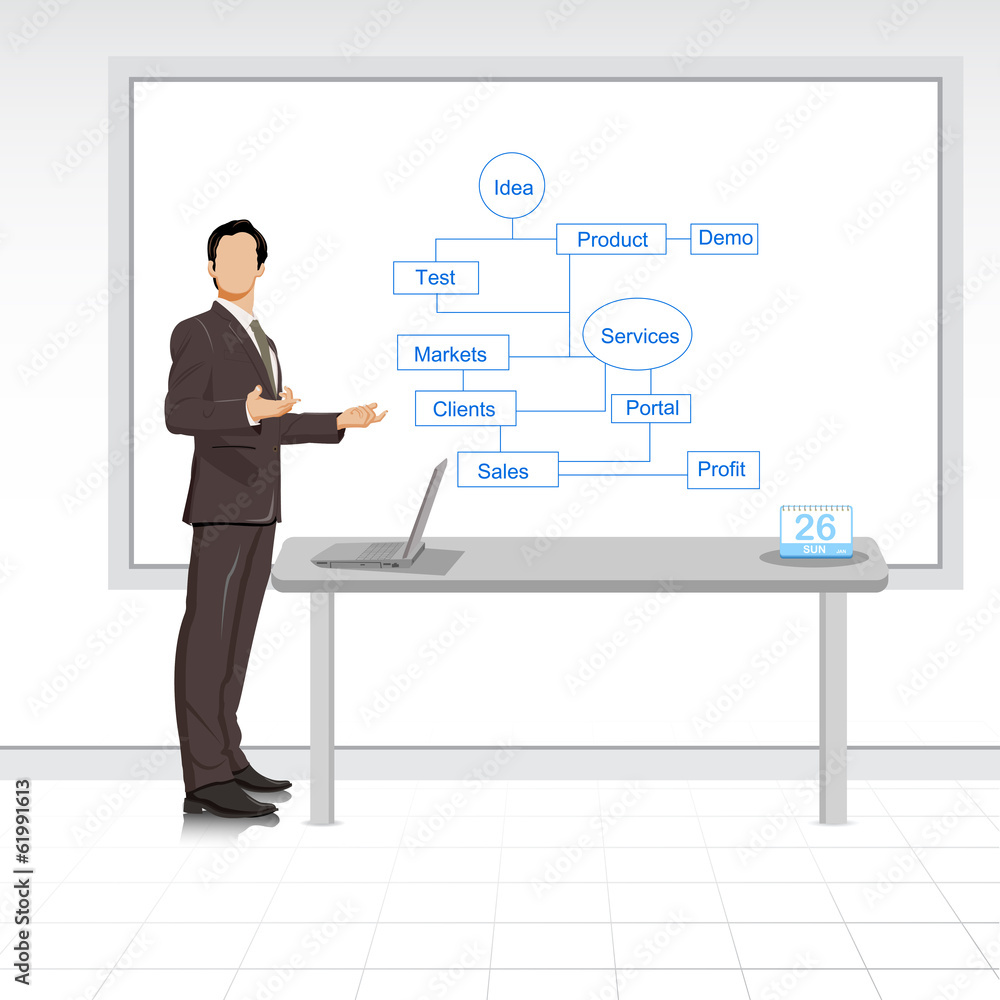 Man giving Business Presentation Man giving Business Presentation