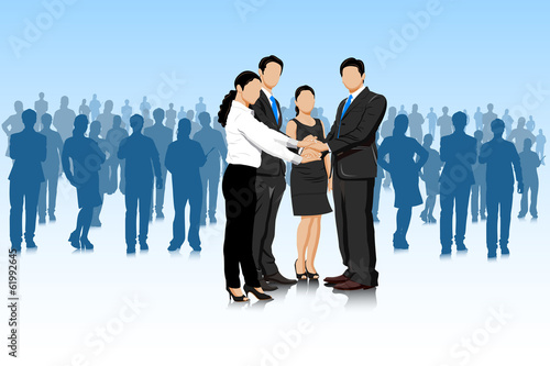 Business deal with businesspeople