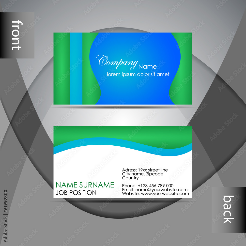 Abstract professional business card template