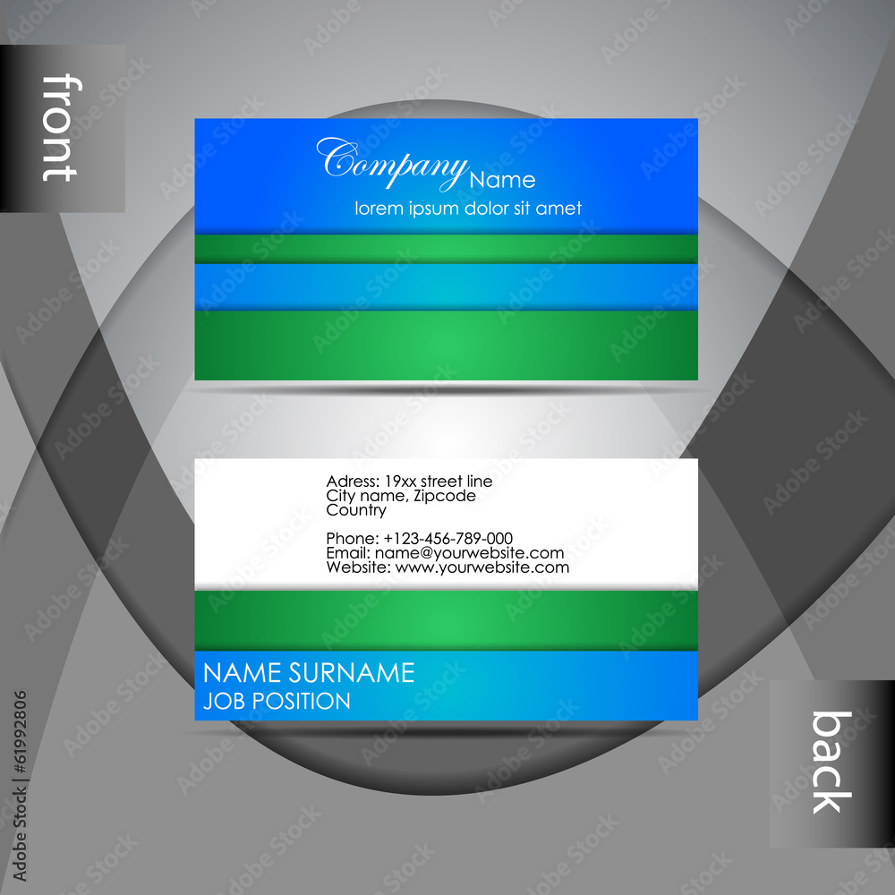 Abstract professional business card template Abstract professional business card template