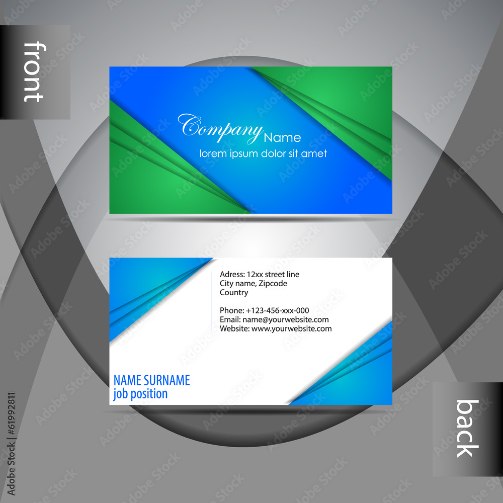 Fototapeta premium Abstract professional business card template