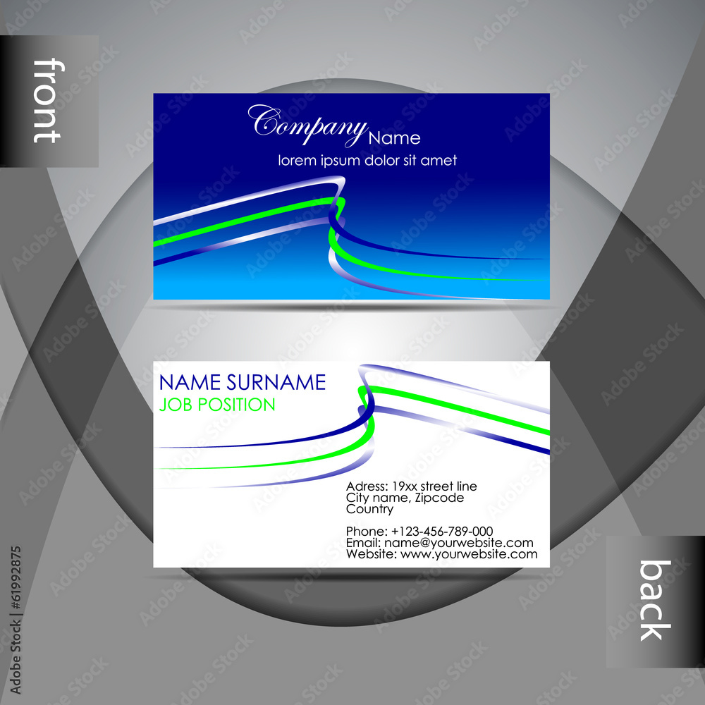 Fototapeta premium Abstract professional business card template
